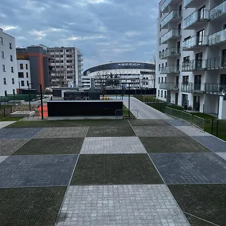 Z Widokiem Na Stadion Styl Industrialny Jedyny Taki Check In 24 H Apartmán